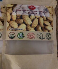 Mighty Apricot USDA Organic Bitter Apricot Kernels(1LB) 16oz, Natural Raw Bitter Apricot Seeds, Vegan, Non-GMO, Gluten Free, Great source of Vitamin B17 and B15 1 Pound (Pack of 1) 26 71Mj5eoTXQL