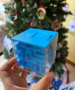 Money Gift Box Puzzle - Most Fun & Annoying Mystery Box for Adults, Money Box for Cash Gift Pull for Kids, Money Maze Puzzle Box for Adults Cash Gift for Kids with Well-Crafted Package Money Maze Box Blue 35 71MjEnkrOCL