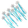 Butterfly Craze Sparkling Snowflake Fairy Wands - Set of 8, Perfect Party Favors for Frozen, Princess, or Fairy-Inspired Birthday Parties & Dress-Up Play, Shine Like a Star with these Magical Scepters