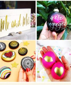 Sunflower Metallic Marker Pens, For Card Making,DIY Photo Album, Use On Any Surface-Paper,Glass,Plastic,Pottery,Wood?Set of 10 Colors(Brush Tip) 11 71MlcRIGKL