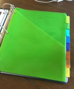 Avery 8-Tab Plastic Binder Dividers with Pockets, Insertable Multicolor Big Tabs, 1 Set (11907) 8 Tab 1-pack 28 71MmE3Ev2wL