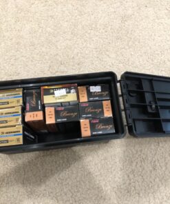 Sheffield 12629 Field Box, Ammo Storage Can and Water Resistant Ammo Can, Bullet Case Designed for Pistol, Rifle, or Shotgun Ammo Storage, Stackable and Lockable Ammo Box, Made in The USA, Black 70 71MmE8xNbSL