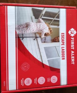 First Alert Two-Story Fire Escape Ladder, Steel, Anti-Slip, EL52-2, Black 38 71MmK YCeL