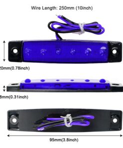 Alternative view of Shangyuan LED Interior Boat Lights, Utility Slim Strip Bar Light Fit Courtesy Lighting Cockpit Lights Navigation Light Blue (Pack of 2) blue 2pcs