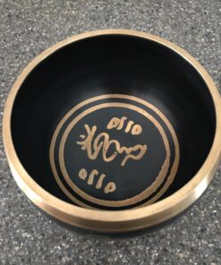 4" Exquisite Tibetan Singing Bowl Set for Meditation ~ Auspicious Eight Lucky Symbols, Buddha Eye & Dorje Painted ~ Silk Cushion & Wooden Mallet Included ~Handmade in Nepal by Thamelmart 42 71MmmSHrjDL 1