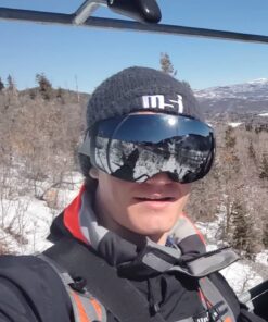 OutdoorMaster Ski Goggles PRO - Frameless, Interchangeable Lens 100% UV400 Protection Snow Goggles for Men & Women A0-blackframe Revosilverlens Vlt10% 41 71MmtRIXaL