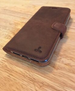 Snakehive iPhone XR Vintage Wallet || Genuine Leather Wallet Phone Case || Real Leather with Viewing Stand & 3 Card Holder || Flip Folio Cover with Card Slot (Brown) Apple iPhone XR Brown 40 71MmumIyAAL 4