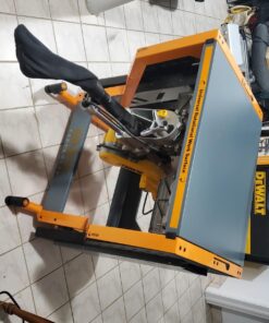 Bora Portamate - PM-8000 Miter Saw Stand Work Station | Mobile Rolling Table Top Workbench | Orange & Grey with Folding Wing Extensions Orange/Black 55 71MnjeaUTL