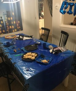 Fun Express Superhero Plastic Tablecloth - Birthday Party Table Decor Supplies - 1 Piece 13 71MohOGqL