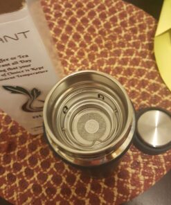 Vibrant All in ONE Travel Mug - Tea Infuser Bottle - Insulated HOT Coffee Thermos - Cold Fruit Infused Water Flask - Food Grade Leak Proof Tumbler Double Wall Stainless Steel 16.9 oz Blue 36 71Mp1Zi7nHL