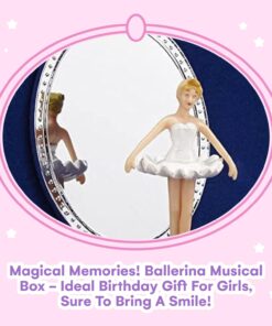Alternative view of Jewelkeeper Girl's Musical Jewelry Storage Box with Twirling Fairy Blue and White Star Design, Swan Lake Tune