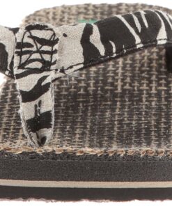 Alternative view of Sanuk Women's Yoga Wildlife Jute Flip Flop 5 Black Lepatyga