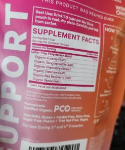 Pink Stork Labor Prep Tea, Organic Red Raspberry Leaf Tea with Chamomile and Rosehip, Caffeine-Free, Pregnancy Must Haves, Labor and Delivery Essentials, Third Trimester Pregnancy Tea - 15 Sachets Sweet Floral 29 71MrHI5MPfL