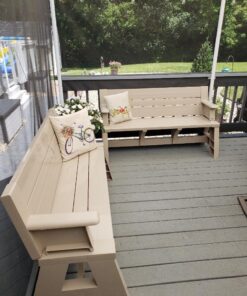 Premiere Products 5RCATA Tan Convert A Bench, Approximate Size: Table 27" H x 14" D 31" H x 58" L Seat 17" H x 14" D Weighs 38 lbs 39 71MtRZ83MCL