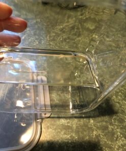 JoyJolt Divided Food Storage Containers with Lids Airtight. 5 Pack Glass Meal Prep Containers 2 Compartment Set Glass Bento Box. Reusable Food Containers, Portion Control Containers for Weight Loss Gray 54 71Mthg1DvL