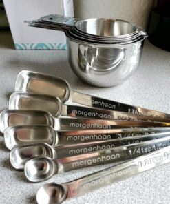 Stainless Steel Measuring Cups & Spoons Set - Heavy Duty, Stackable 13-Piece Set - Dry Foods, Liquids, Dishwasher-safe - Professional Metal Kitchen Utensils By Morgenhaan 13-Piece Baker's Bliss Kit 39 71MureFcMSL 1