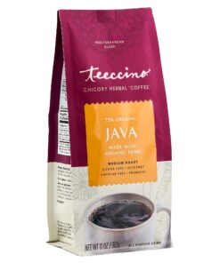 Teeccino Herbal Coffee Variety Pack - Hazelnut, Mocha and Java - Ground Herbal Coffee That’s Prebiotic, Caffeine-Free & Acid Free, Dark Roast, 11 Ounce (Pack of 3) 16 71MuyEol8gS