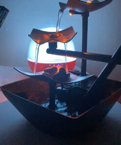 Homedics Tabletop Water Fountain, Home Décor Soothing Sound Machine - Automatic Pump, Deep Basin & Natural River Rocks. Indoor Zen Relaxation for Office, Living Room, or Bedroom, 8.25” Tall 24 71MvP76uXIL 2