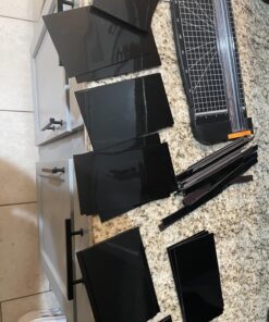 Firbon A4 Paper Cutter 12 Inch Titanium Paper Trimmer Scrapbooking Tool with Automatic Security Safeguard and Side Ruler for Craft Paper, Coupon, Label and Cardstock (Black) 1-black 42 71MvkvAoq7L