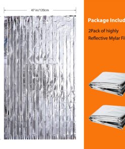 NAVAdeal 2 Pack Silver Highly Reflective Mylar Films, 82x 47Inch, Metallized Foil Covering Sheet, Garden Greenhouse Farming, Increase Plant Growth Save Power, Reduce Uneven Heat Environment Safe Pack of 2 26 71MwDIgQhxL