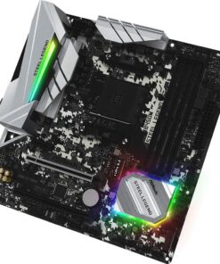 ASRock B450M STEEL LEGEND Socket AM4/ AMD Promontory B450/ DDR4/ Quad CrossFireX/ SATA3&USB3.1/ M.2/ A&GbE/ MicroATX Motherboard 27 71MwVkfpL 1