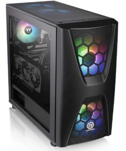 Thermaltake Commander C34 Motherboard Sync ARGB ATX Mid Tower Computer Chassis with 2 200mm ARGB 5V Motherboard Sync RGB Front Fans + 1 120mm Rear Black Fan Pre-Installed CA-1N5-00M1WN-00 25 71Mx 4rIL