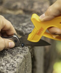 Smith’s JIFF-S 10-Sec Knife & Scissors Sharpener - Right & Left-Handed Scissors - Carbide Blades - Outdoor Sharpener for Pocket, Hunting, Fishing & Kitchen Knives - Handheld Pullover Sharpener 18 71MxvdYLzAL