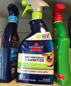 BISSELL Pet Pretreat + Sanitize Stain & Odor Remover, 1129 22 Fl Oz (Pack of 1) 17 71MzKwQMKyL