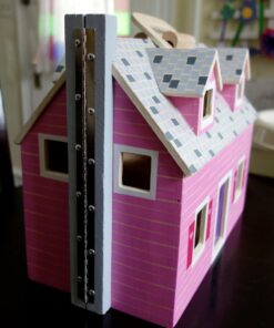 Melissa & Doug Fold and Go Wooden Dollhouse With 2 Dolls and Wooden Furniture,Multi,One Size 46 71MzYPaG43L