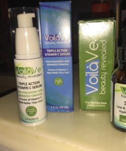 VoilaVe Vitamin C Serum For Face with Hyaluronic Acid | Brightening & Hydrating Serum | Remove Fine Lines Wrinkles & Anti-Aging Serum | Helps to Rebuild Collagen | Airless Pump | As Seen On TV- 1 Oz 42 71Mzie8oCyL