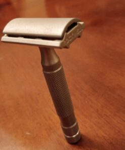 ROCKWELL RAZORS 6S Stainless Steel Double-Edge Safety Razor with 6 Adjustable Shave Settings and 5 Blades, 8 Piece Set, Silver 45 71N BxHovvL