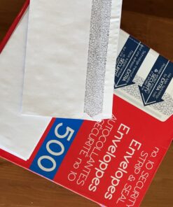 Top Flight PSTF10NWT #10 Envelopes, Strip & Seal, Security Tinted, White Paper, 24 lb, 500 Count 12 71N00o4OCcL