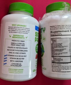 SmartyPants Kids Multivitamin Gummies and Fiber Supplement: Omega 3 Fish Oil (EPA/DHA), Vitamin D3, C, Vitamin B12, B6, Vitamin A, K & Zinc, Gluten Free, Three Fruit Flavors, 120 Count (30 Day Supply) Kids Formula w/ Fiber 120 Count (Pack of 1) 47 71N0nMAuwL 1