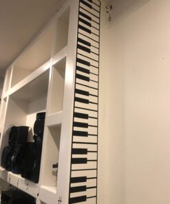 Piano Keys Wall Decal Sticker. Musical Instrument Decor. - Black, 10" x 72". Easy to Apply & Removable. 10in X 72in (Black) 31 71N0tcHh1IL 2