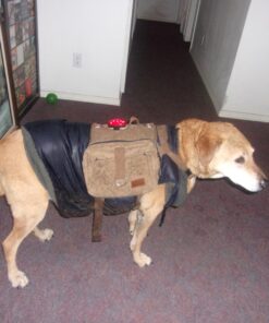 OneTigris Dog Pack Hound Travel Camping Hiking Backpack Saddle Bag Rucksack for Medium & Large Dog (Brown, Large) 11.4"L x 8.7"W x 2.4"H Brown 40 71N1 L Z0FL