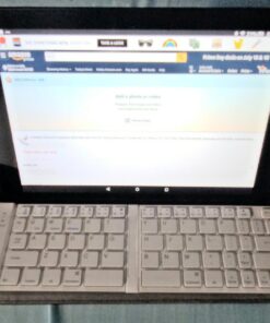 IKOS Folding Bluetooth Wireless Keyboard Slim Pocket Portable Travel Foldable Full Size Keyboard with Stand Holder for iPhone6-13 Max iPad Mini/Pro/Air, iOS Android Windows Laptop Smartphone/Tablet 44 71N18wCoi2L