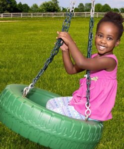 Alternative view of Creative Playthings Single Axis Tire Swing with Chain