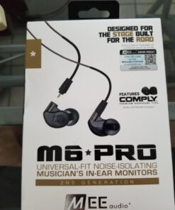 MEE audio M6 PRO In Ear Monitor Headphones for Musicians, 2nd Gen Model With Upgraded Sound, Memory Wire Earhooks & Replaceable Cables, Noise Isolating Professional Earbuds, 2 Cords Included (Black) In-Ear Monitors Black 38 71N28fRaKhL 3