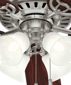 Hunter Fan Company Studio Series Indoor Ceiling Fan with LED Lights and Pull Chain Control Brushed Nickel 11 71N34mBXpVL