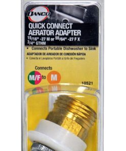 DANCO Dishwasher Snap Coupling Adapter, 15/16 in.-27M or 55/64 in.-27F x 3/4 in. GHTM, Brass (10521), Brass/Antique Brass 20 71N3cRWzi0L