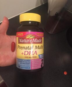 Nature Made Prenatal with Folic Acid + DHA, Prenatal Vitamin and Mineral Supplement for Daily Nutritional Support, 90 Softgels, 90 Day Supply 90 Count (Pack of 1) 36 71N3mdqtolL 1