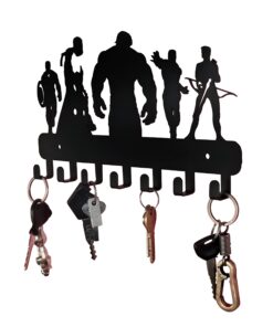 HeavenlyKraft Superheros Wall Mounted Metal Key Holder, Metal Key Hooks, Superhero Key Hooks for Wall, Superhero’s Decorative Key Holder, Gift for Superhero Lovers, Size: 10.6 X 7.5 X 1 in 13 71N5QwierfL