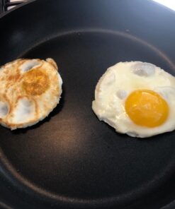 PROFESSIONAL Silicone Egg Ring, Pancake mold Best egg mold for breakfast sandwiches, Omelets and More, Nonstick Mold Ring, Round Red (Pack of 4) and free e-book by ABAM 42 71N8kXngqPL