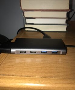 USB C Hub, UtechSmart Triple Display USB C Laptop Docking Station, 11 in 1 USB C Dock with Dual HDMI, VGA, PD3.0, SD TF Card Slot, 4 USB Ports Dual Monitor Adapter Compatible for MacBook and Windows Grey 47 71N9cPIt5L