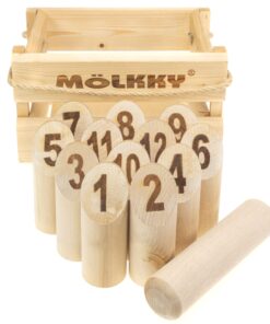 Molkky - Wooden Pin & Skittles Game - Outdoor Fun - For Beach - Park - Picnic - Playground - Classic Family Garden Game from Tactic 28 71NAAvtUsiL