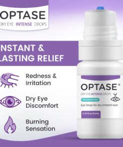 Optase Dry Eye Intense Drops - Preservative Free for Long Lasting Relief Artificial Tears To Relieve Severe Symptoms Multidose Bottle Step 3 Hydrate .33 fl oz, 300 Doses 33 71NCNUfc4kL