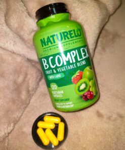 NATURELO Vitamin B Complex with Methyl B12, Methyl Folate, Vitamin B6, Biotin Plus Choline, CoQ10, and Fruit & Vegetable Blend - Supports Energy & Healthy Stress Response - Vegan - 120 Capsules 120 Count (Pack of 1) 34 71NCP8J7q2L