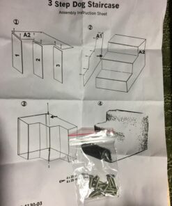 Etna Products JSNY Pet Stairs 3 Steps Stairs, Small Dog/Cat Steps White 27 71ND 91NNhL
