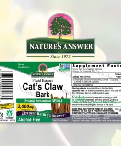 Alternative view of Nature's Answer Cat's Claw Inner Bark 2000 mg 2oz Extract | Supports Joint & Muscle Function | Gluten-Free, Alcohol-Free, Vegan, Kosher Certified & No Preservatives | Single Count