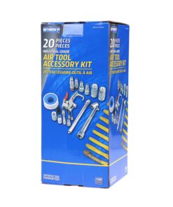 WYNNsky Air Compressor Kit, 1/4 Inch NPT Air Tool Kit with 1/4 Inch x 25Ft Coil Nylon Hose/Tire Gauge - 20 Pieces 21 71NF2vA5L